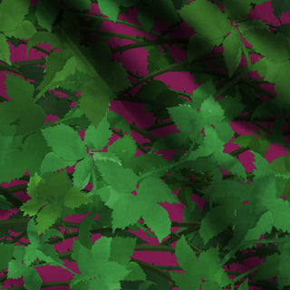 green bramble pattern on magenta background